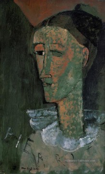  1915 - pierrot autoportrait comme pierrot 1915 Amedeo Modigliani